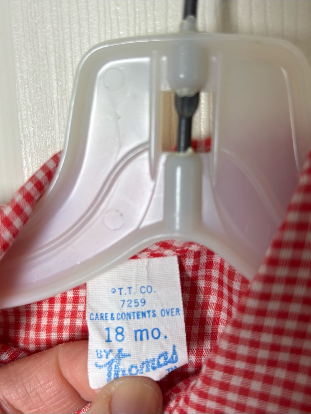 Vintage By Thomas Romper 18 months Toddler Baby Boy Blue Gingham Red Farm Ducks - Picture 3 of 10